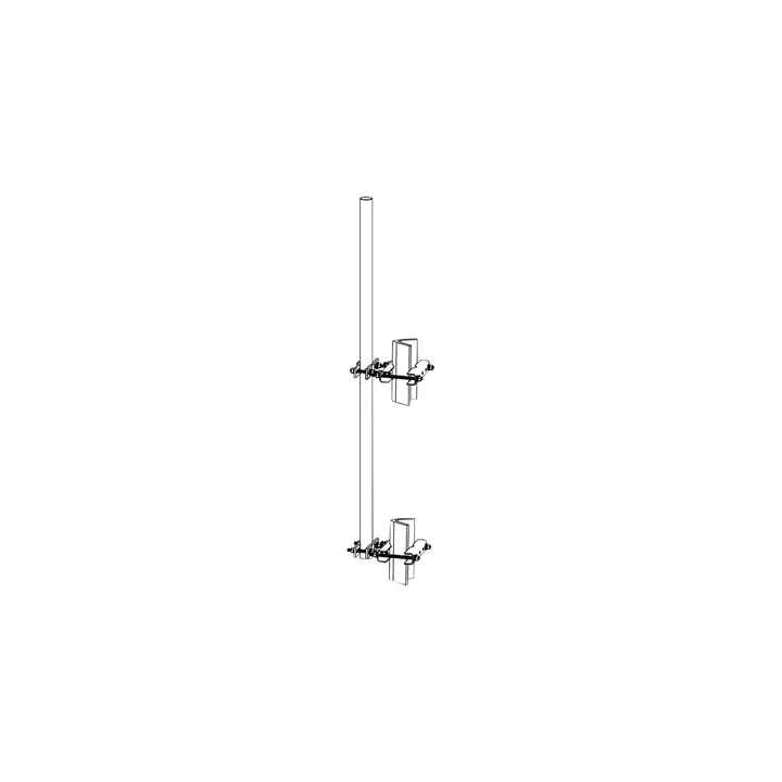 Montaje lateral con Mástil de 1.9" diam. x 6' (1.8m) longitud.