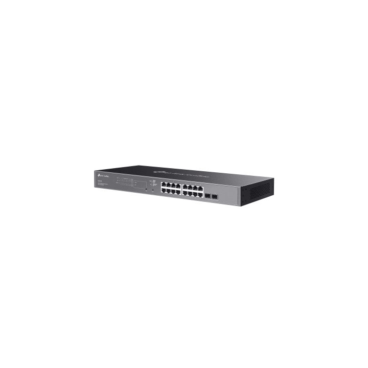 Switch Omada SDN Administrable / 16 puertos Gigabit y 2 puertos SFP / Funciones sFlow, QinQ y QoS / Administración