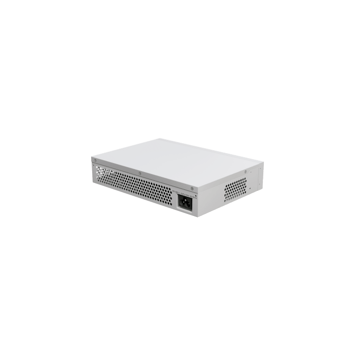 Switch MikroTik con 16 Puertos Gigabit Ethernet / 2 Puertos SFP+ 10G / Filtrado MAC y VLANs / SwOS Configuración Web