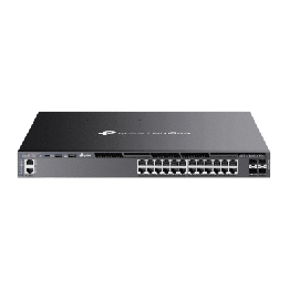 Switch Omada L3 SDN Administrable / 24 puertos PoE af/at Gigabit y 4 puertos SFP+ / Presupuesto PoE 720W / Funciones
