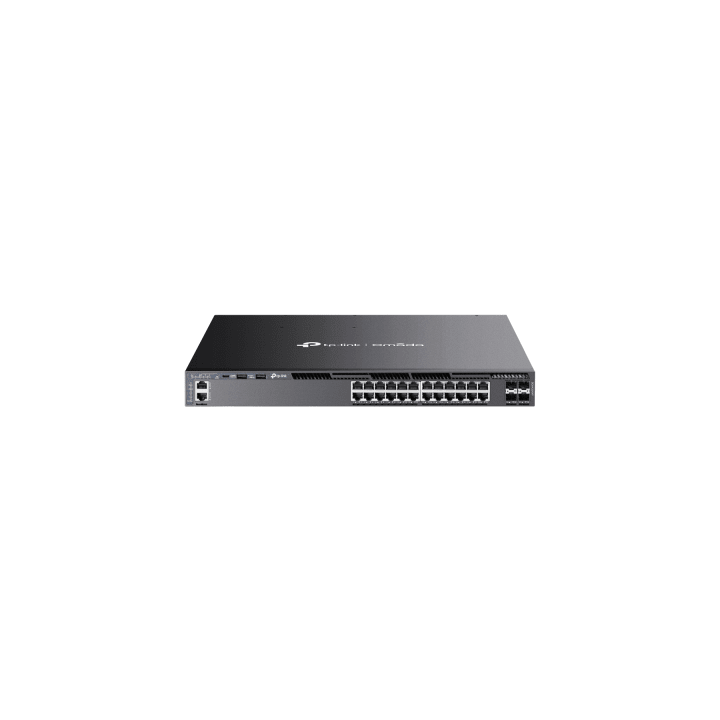 Switch Omada L3 SDN Administrable / 24 puertos PoE af/at Gigabit y 4 puertos SFP+ / Presupuesto PoE 720W / Funciones