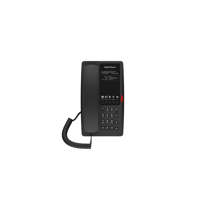 Teléfono IP Hotelero Wi-Fi 6 / 2 Líneas SIP / Doble Banda 2.4/5 GHz / 5 Teclas Programables / Puerto USB-A / PoE