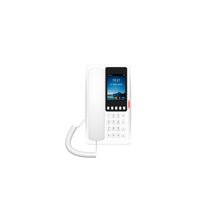 Teléfono IP Hotelero Wi-Fi 6 / Pantalla IPS 3.5" 320x480 / 2 Líneas SIP / 5 Teclas Programables / Puerto USB-A / PoE