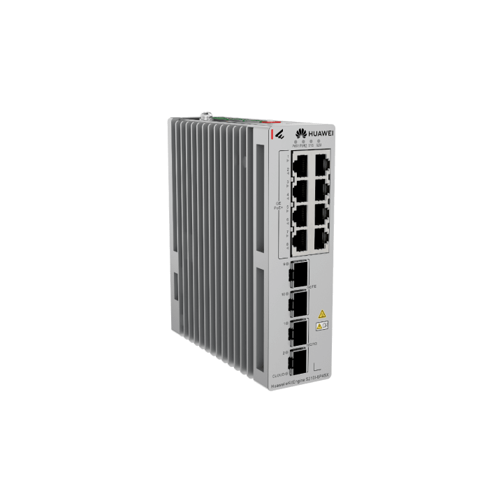 Switch Industrial eKit / 8 Puertos PoE+ Gigabit + 2 SFP + 2 SFP+ / Montaje en Riel DIN / Fuente Redundante 1+1 : 54 a