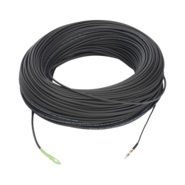 Rollo de Fibra Óptica Drop Redonda G657A2 Monomodo Simplex de 150 Metros (492.13 Pies) con Conectores SC/APC-SC/APC
