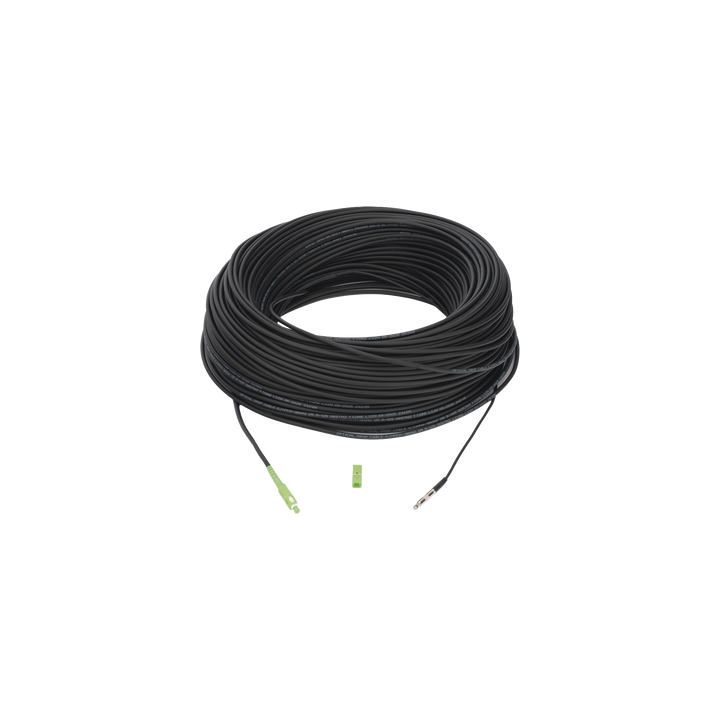 Rollo de Fibra Óptica Drop Redonda G657A2 Monomodo Simplex de 150 Metros (492.13 Pies) con Conectores SC/APC-SC/APC