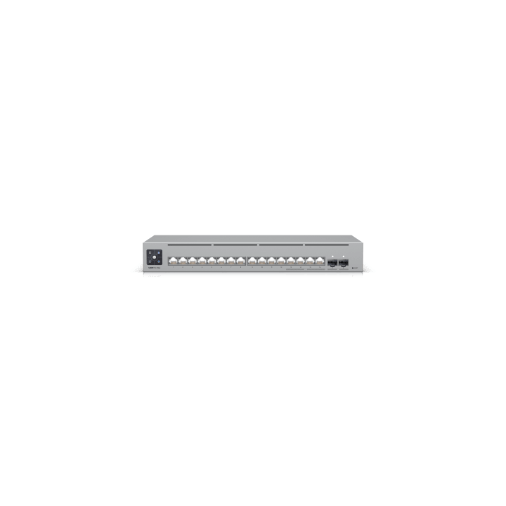 UniFi Switch Pro Max 16 con funciones Capa 3, 16 puertos EtherLight RGB / (4) puertos 2.5 GbE y (12) puertos GbE /(2)