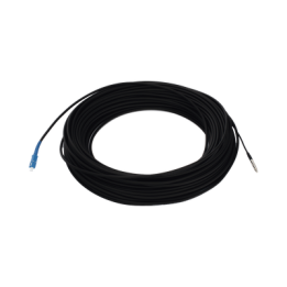 Rollo de Fibra Óptica Drop Redonda G657A2 Monomodo Simplex de 100 Metros (328.08 Pies) con Conectores SC/UPC-SC/UPC