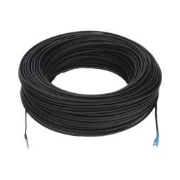 Rollo de Fibra Óptica Drop Redonda G657A2 Monomodo Simplex de 150 Metros (492.13 Pies) con Conectores SC/UPC-SC/UPC