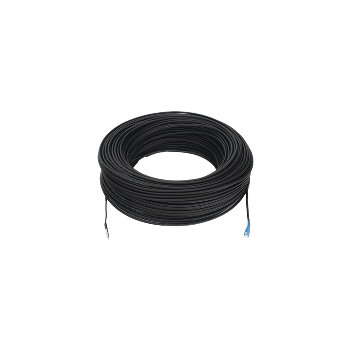 Rollo de Fibra Óptica Drop Redonda G657A2 Monomodo Simplex de 150 Metros (492.13 Pies) con Conectores SC/UPC-SC/UPC