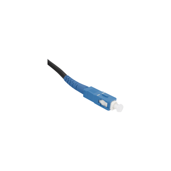 Rollo de Fibra Óptica Drop Redonda G657A2 Monomodo Simplex de 150 Metros (492.13 Pies) con Conectores SC/UPC-SC/UPC