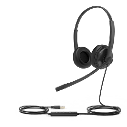 Diadema Alámbrica UH34 Dual de Yealink USB Compatible con Teléfonos IP y Computadoras.