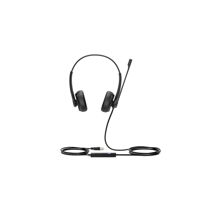 Diadema Alámbrica UH34 Dual de Yealink USB Compatible con Teléfonos IP y Computadoras.