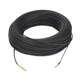 Rollo de Fibra Óptica Drop Redonda G657A2 Monomodo Simplex de 200 Metros con Conectores SC/APC-SC/APC para