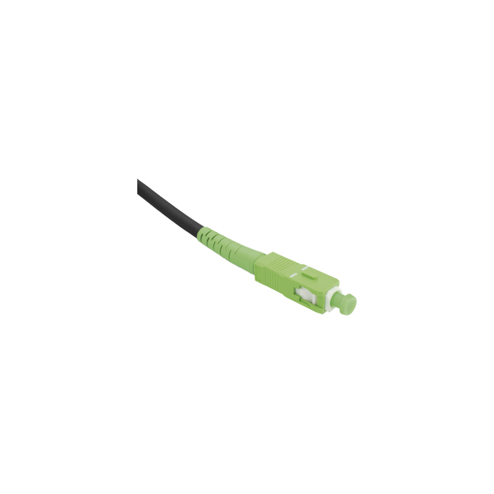 Rollo de Fibra Óptica Drop Redonda G657A2 Monomodo Simplex de 200 Metros con Conectores SC/APC-SC/APC para