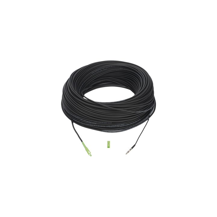 Rollo de Fibra Óptica Drop Redonda G657A2 Monomodo Simplex de 200 Metros con Conectores SC/APC-SC/APC para