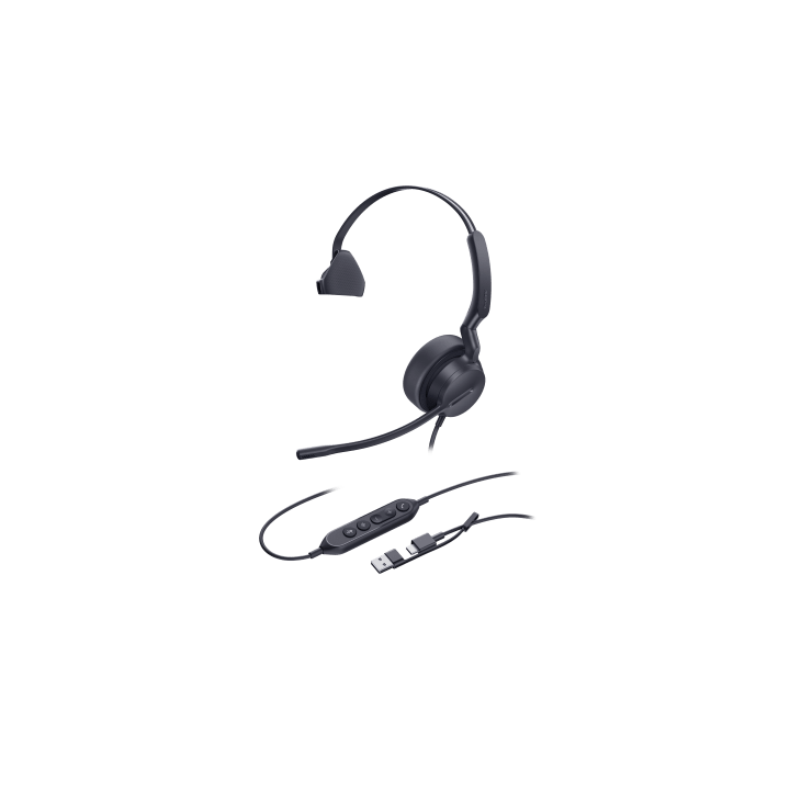 Diadema Alámbrica Yealink UH42 Mono con Audio HD y Conectividad USB-C/A Certificada con Microsoft Teams