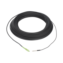 Rollo de Fibra Óptica Drop Redonda G657A2 Monomodo Simplex de 50 Metros (164 Pies) con Conectores SC/APC-SC/APC para