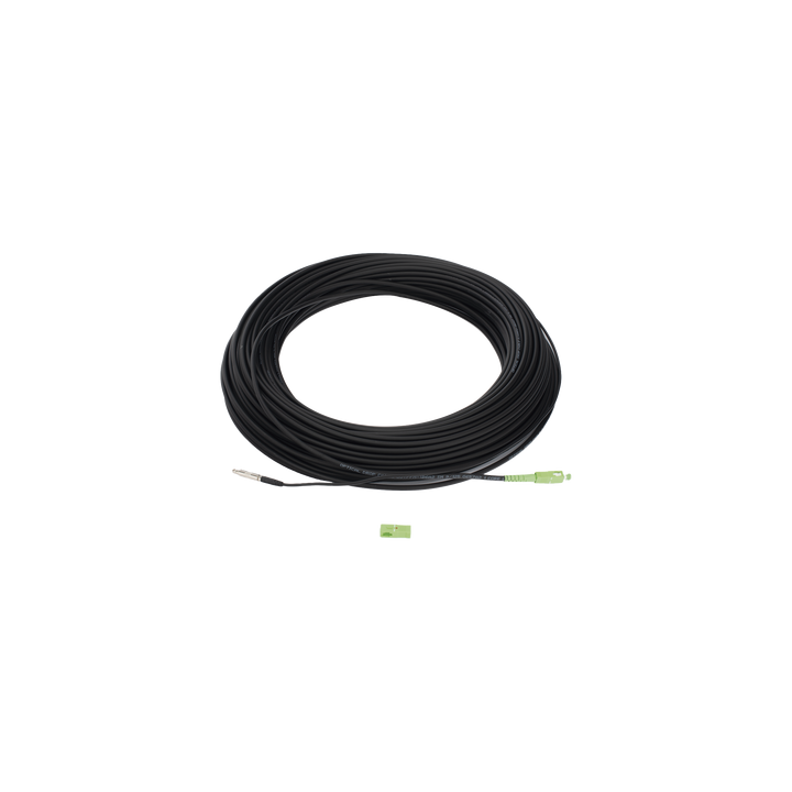 Rollo de Fibra Óptica Drop Redonda G657A2 Monomodo Simplex de 50 Metros (164 Pies) con Conectores SC/APC-SC/APC para