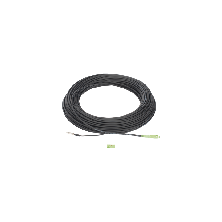 Rollo de Fibra Óptica Drop Redonda G657A2 Monomodo Simplex de 100 Metros (328.08 Pies) con Conectores SC/APC-SC/APC