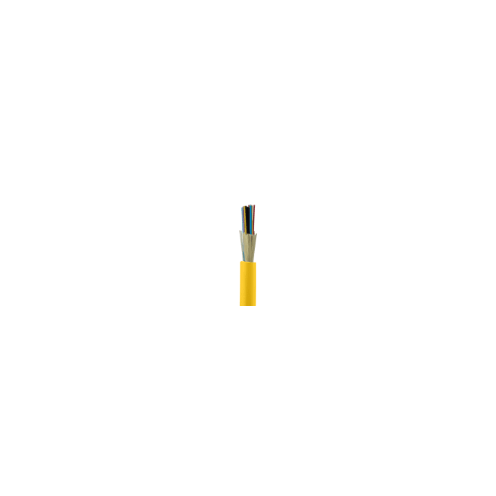 Cable de Fibra Óptica de 24 Hilos, Monomodo OS2 9/125, Interior, Tight Buffer 900um, No Conductiva (Dieléctrica),