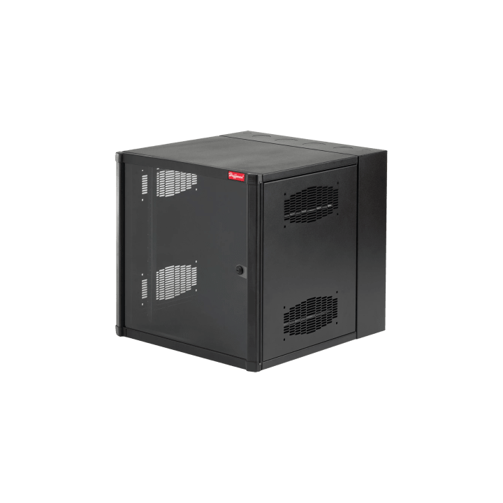 Gabinete AccessPlus de 26 UR Montaje en Pared de 19in, Rieles Numerados y Roscados #10-32, Puerta con Ventana de