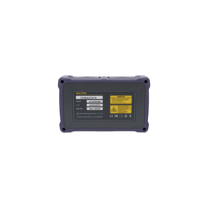 OTDR Touch para Pruebas en los Enlaces de Fibra Óptica Multimodo / Longitudes de onda  850nm y 1300nm / Función VFL