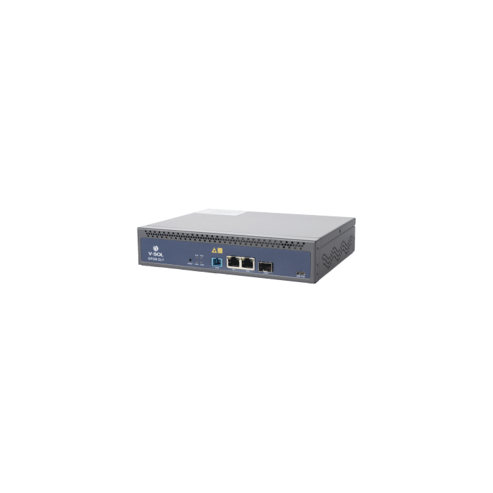 OLT de 1 puerto GPON SC/UPC + 3 puertos Uplink (2 puertos Gigabit Ethernet + 1 puerto SFP/SFP+), Fuente de