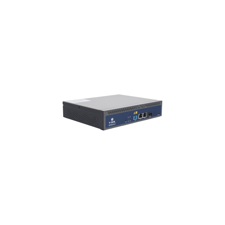 OLT de 1 puerto GPON SC/UPC + 3 puertos Uplink (2 puertos Gigabit Ethernet + 1 puerto SFP/SFP+), Fuente de