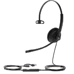 Diadema Alámbrica UH34 Lite Mono Teams de Yealink USB-C/A con Almohadillas de Espuma