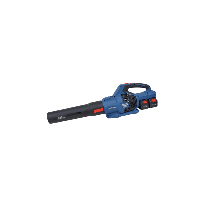 Sopladora Inalámbrica de 20V+20V, Incluye 2 baterías de 20V/6.0Ah, Cargado doble y 3 Boquillas.