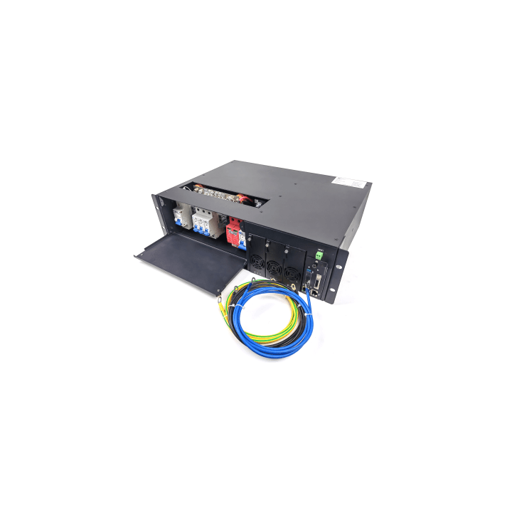 Rectificador de Energía AC 110 Vac / –48 V de Alta Eficiencia, 90 A y 5400 W, 3 UR para Telecomunicaciones como
