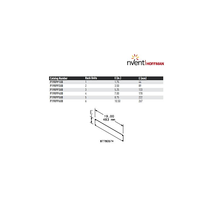 Tapa Ciega para Rack de 19 Pulgadas, 1 UR, Acero Negro