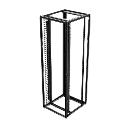Organizador Vertical de Cables Rack 45 UR / Acero Negro / Sección 95x208 mm / Capacidad 726 Cables / Fijación Flecha