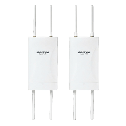Kit de 2 Unidades del Punto de Acceso WiFi 6, PTMP Omnidireccional, Cobertura Hasta 300 m, Doble Banda Simultanea en
