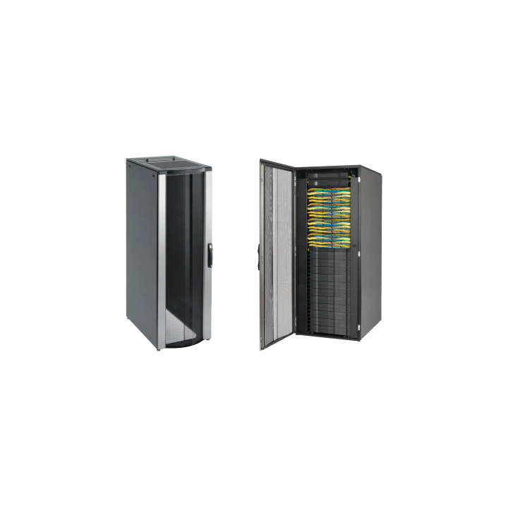 Gabinete Rack ProLine ConnecTek 42 UR 2000 x 800 x 1200 mm con Capacidad 1134 kg  Acero, Color Negro Con Organizadores