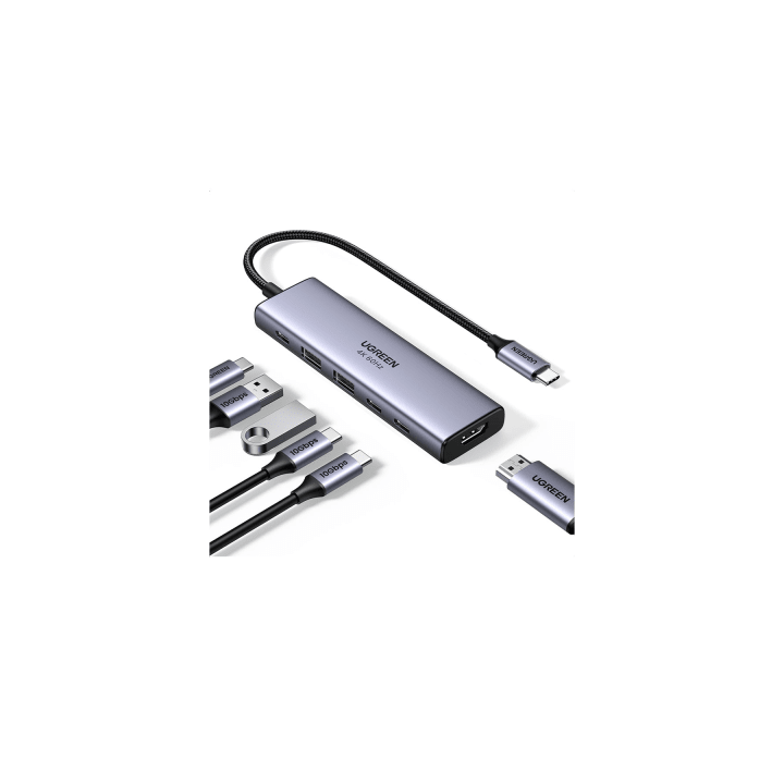 Hub USB-C 6 en 1 / HDMI 4K@60Hz / 2x USB-A 3.2 Gen 2 (10 Gbps) / 2x USB-C 3.2 (10 Gbps) / PD 100W / Compatibilidad