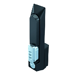 Chapa de Seguridad para Gabinete Con Combinación de 3 Dígitos / Control Llave Maestra / Acero Negro Texturizado /