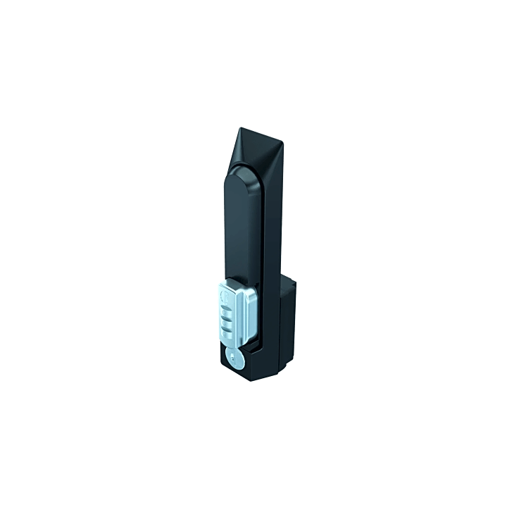 Chapa de Seguridad para Gabinete Con Combinación de 3 Dígitos / Control Llave Maestra / Acero Negro Texturizado /