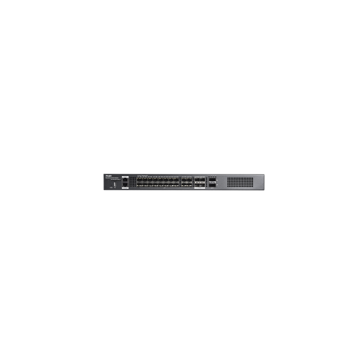 Switch distribución de fibra hasta 23 Tbps de Capacidad, 20 puertos SFP+ 10G, 4 Puertos SFP28 25G y 2 puertos QSFP+ 40G