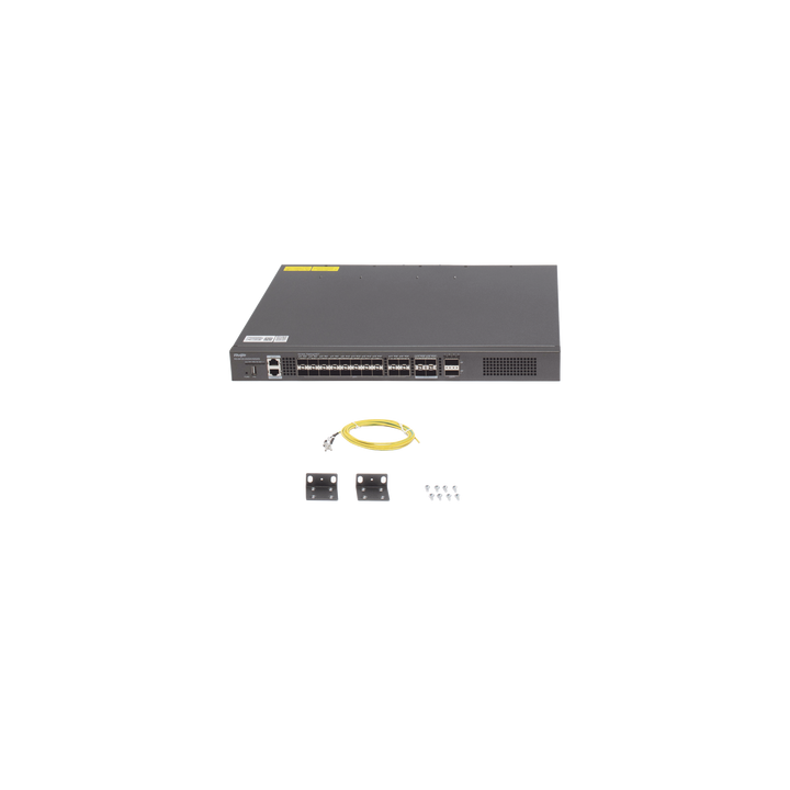 Switch distribución de fibra hasta 23 Tbps de Capacidad, 20 puertos SFP+ 10G, 4 Puertos SFP28 25G y 2 puertos QSFP+ 40G