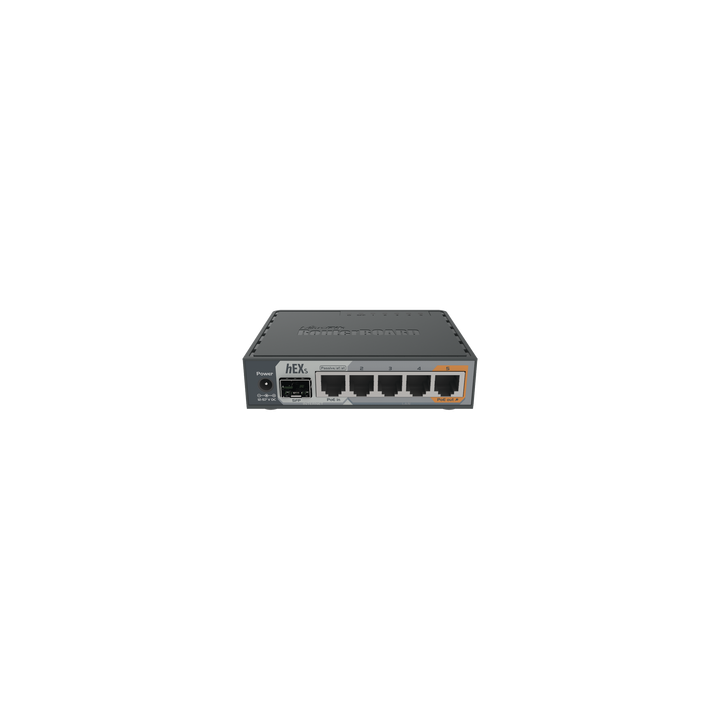 (hEX S) Router Dual Core, 5 puertos Gigabit, 1 Puerto SFP, PoE in, PoE Out