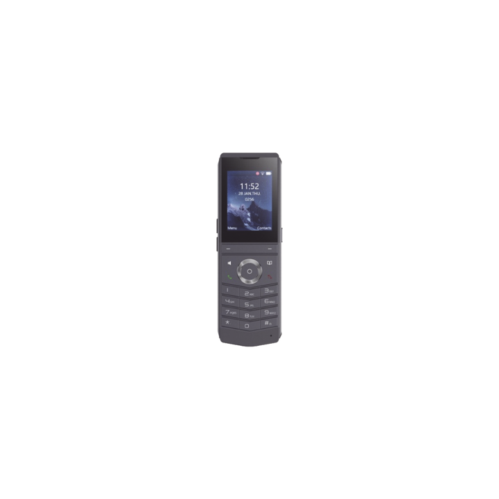 W611W es un teléfono IP Wi-Fi portátil, Resistente, Moderno diseñado para aplicaciones de comunicación móvil.