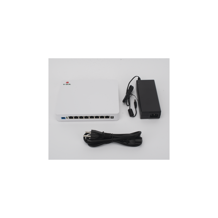 ONU Dual EPON/GPON / 8 Puertos PoE 802.3at Gigabit / Wi-Fi Doble banda 2.4 y 5 GHz /  1 Puerto SC/UPC