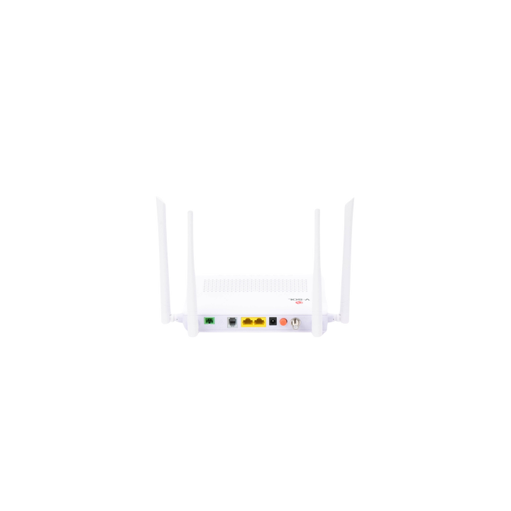 ONU Dual GPON/EPON con Wi-Fi AC de doble banda, 1 puerto SC/APC + 2 puertos LAN Gigabit + 1 puerto FXS + 1 Puerto CATV