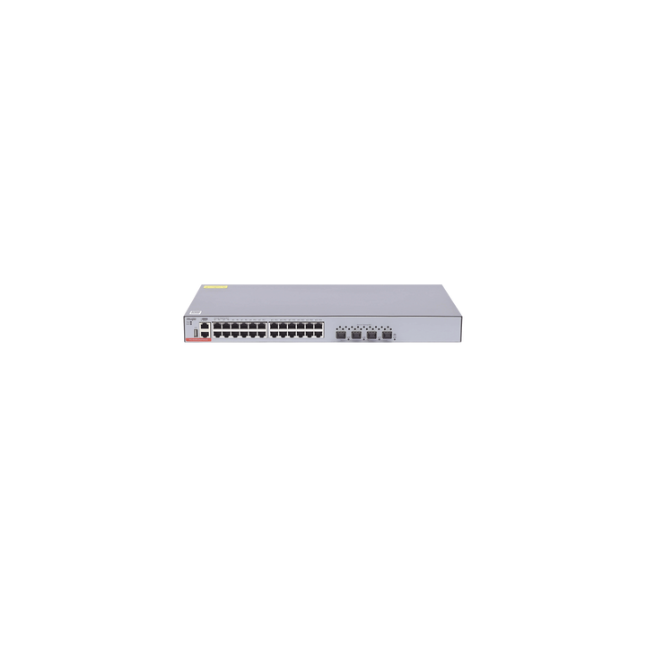 Switch Administrable Capa 3 con 24 puertos Gigabit + 4 SFP+ para fibra 10Gb, gestión gratuita desde la nube.