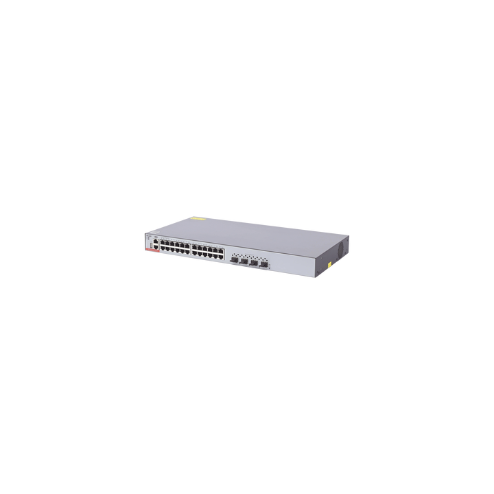 Switch Administrable Capa 3 con 24 puertos Gigabit + 4 SFP+ para fibra 10Gb, gestión gratuita desde la nube.