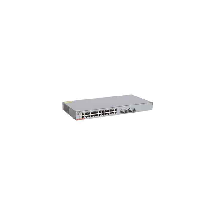 Switch Administrable Capa 3 con 24 puertos Gigabit + 4 SFP+ para fibra 10Gb, gestión gratuita desde la nube.