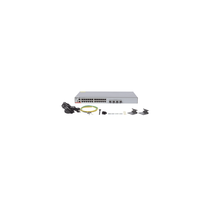 Switch Administrable Capa 3 con 24 puertos Gigabit + 4 SFP+ para fibra 10Gb, gestión gratuita desde la nube.