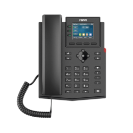 Teléfono IP Wi-Fi empresarial para 4 líneas SIP con pantalla LCD de 2.4 pulgadas a color, Opus y conferencia de 3